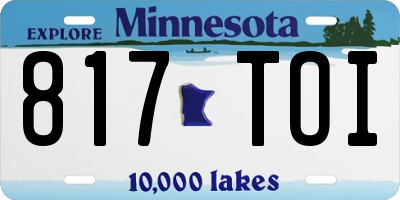 MN license plate 817TOI