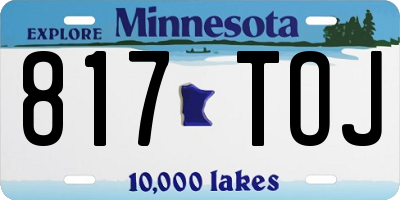 MN license plate 817TOJ
