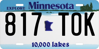MN license plate 817TOK