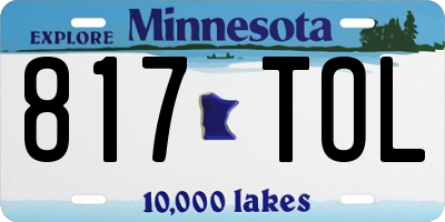 MN license plate 817TOL