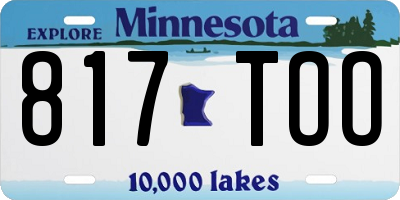 MN license plate 817TOO