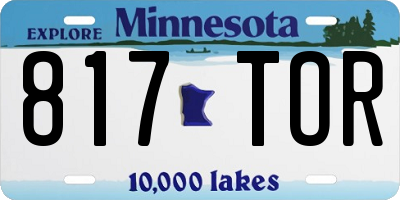 MN license plate 817TOR