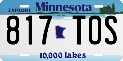 MN license plate 817TOS