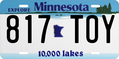 MN license plate 817TOY