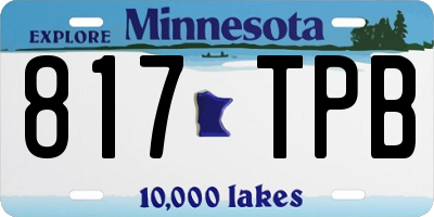 MN license plate 817TPB