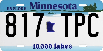 MN license plate 817TPC