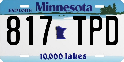 MN license plate 817TPD