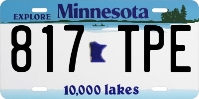 MN license plate 817TPE