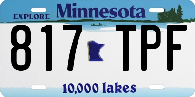 MN license plate 817TPF