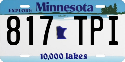 MN license plate 817TPI
