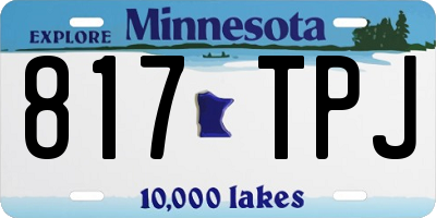 MN license plate 817TPJ