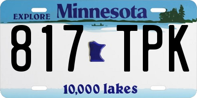 MN license plate 817TPK