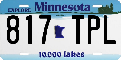 MN license plate 817TPL