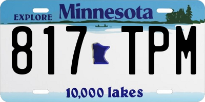 MN license plate 817TPM