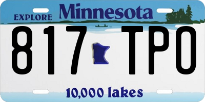 MN license plate 817TPO