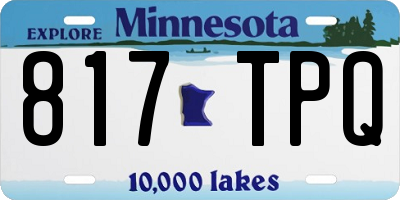 MN license plate 817TPQ