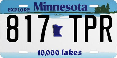MN license plate 817TPR
