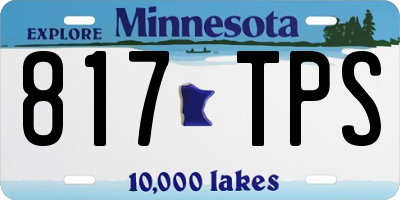 MN license plate 817TPS