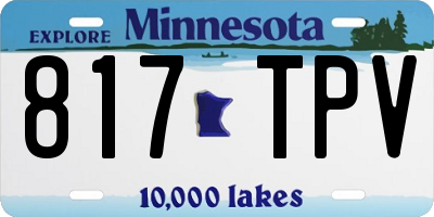 MN license plate 817TPV