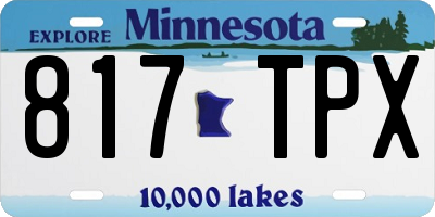 MN license plate 817TPX
