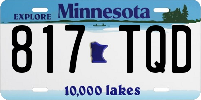 MN license plate 817TQD
