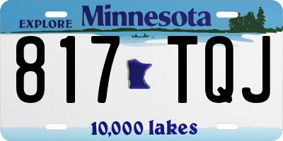MN license plate 817TQJ