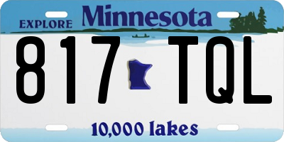 MN license plate 817TQL