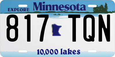 MN license plate 817TQN
