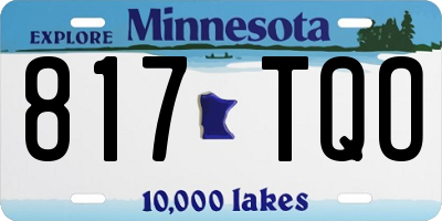 MN license plate 817TQO
