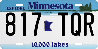 MN license plate 817TQR