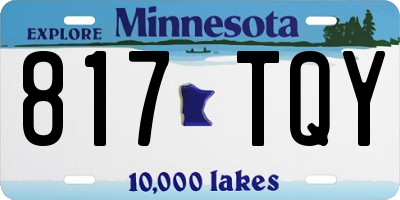 MN license plate 817TQY
