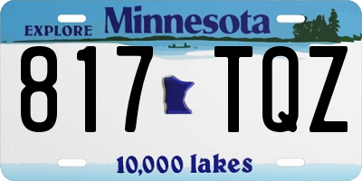 MN license plate 817TQZ