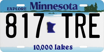 MN license plate 817TRE