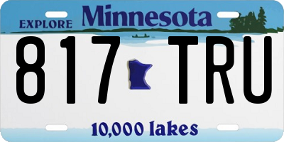 MN license plate 817TRU
