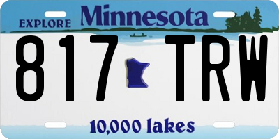MN license plate 817TRW