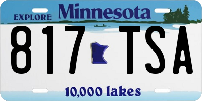 MN license plate 817TSA