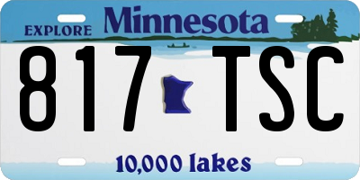 MN license plate 817TSC