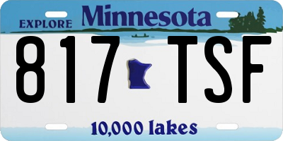 MN license plate 817TSF