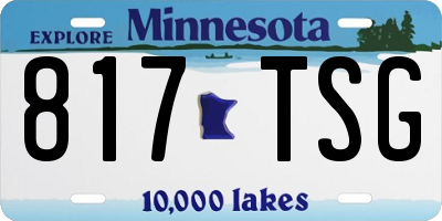 MN license plate 817TSG