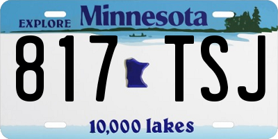 MN license plate 817TSJ