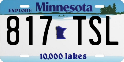 MN license plate 817TSL