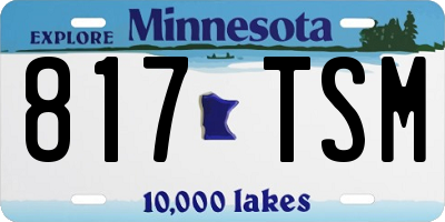 MN license plate 817TSM