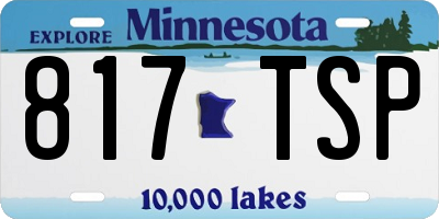 MN license plate 817TSP