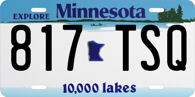 MN license plate 817TSQ