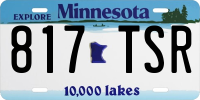 MN license plate 817TSR