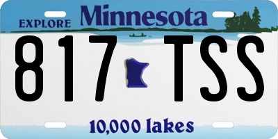 MN license plate 817TSS