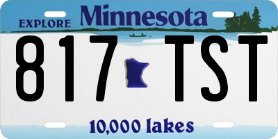 MN license plate 817TST