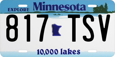 MN license plate 817TSV