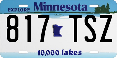 MN license plate 817TSZ