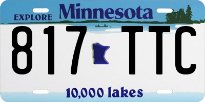 MN license plate 817TTC
